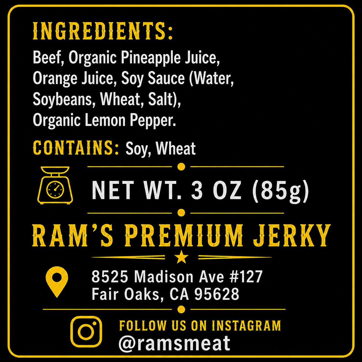 Lemon Pepper Beef Jerky – Bright Citrus & Black Pepper